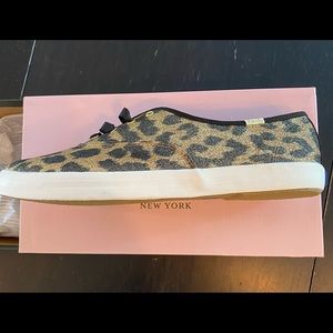 keds x kate spade  glitter leopard sneakers